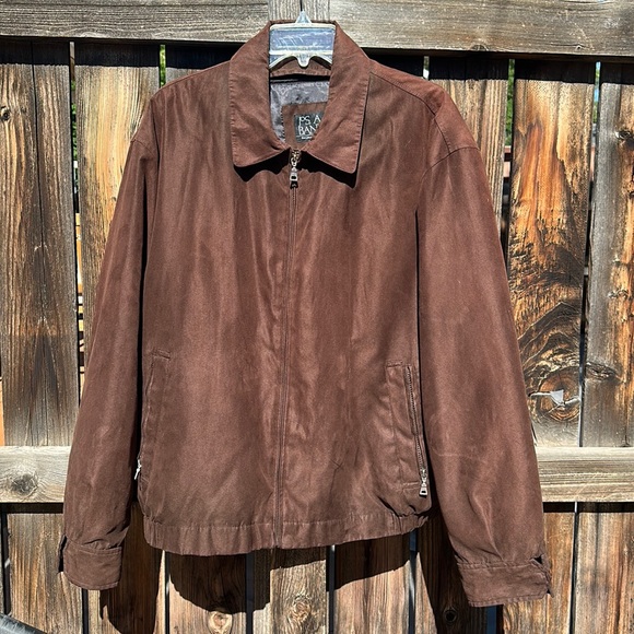 Jos A Bank Brown Suede Men’s Jacket - Picture 2 of 10